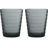 Iittala Aino Aalto Highball Tumblers Dark Grey 330ml / Set 2^ Glassware