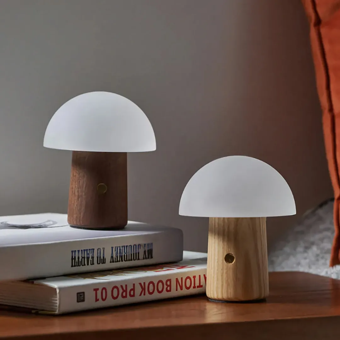 alice_lamp_mini__natural__1.webp Gingko Alice Lamp Mini - Natural Walnut Wood^ Lighting | Gifts For Her
