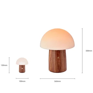 Gingko Alice Lamp Mini - Natural Walnut Wood^ Lighting | Gifts For Her