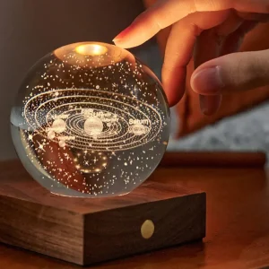 Gingko Amber Crystal Light - Solar System^ Lighting | Gifts Under $100