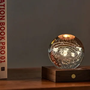 Gingko Amber Crystal Light - Solar System^ Lighting | Gifts Under $100