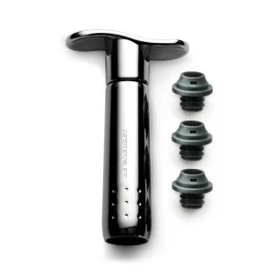 Le Creuset Black Nickel Wine Saver and Stopper Set^ Bar & Wine Accessories | Coolers & Ice Buckets