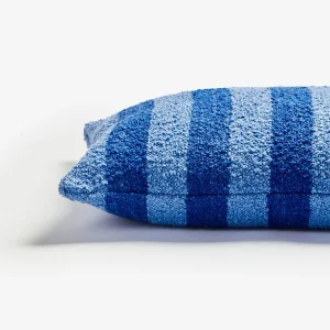 Bonnie and Neil Boucle Blue Striped Cushion 60x40cm^ Cushions