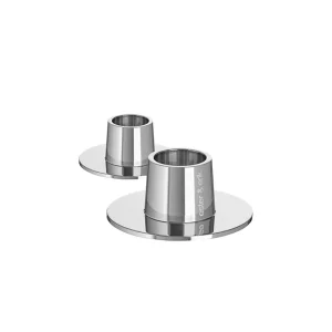 Ester and Erik Candle Holder Shiny Silver Set / 2^ Candles / Candleholders | Christmas Baubles And Decor