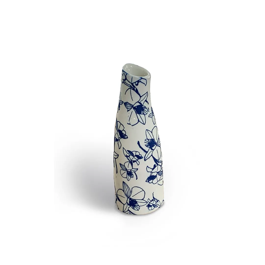 floral_blue_bud_vase_2.webp Eucalypt Homewares Floral Blue Bud Vase^ Tableware | Mothers Day