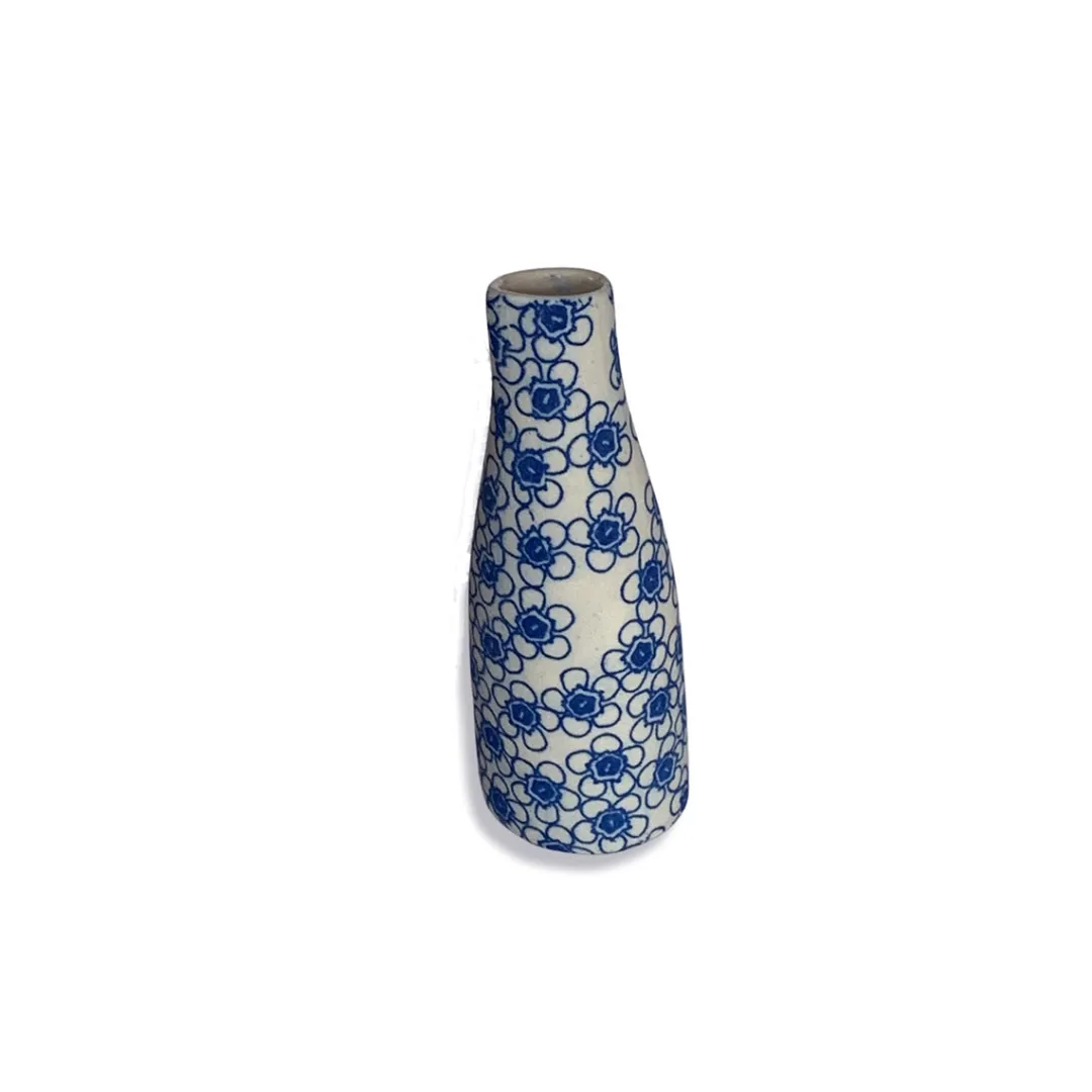 floral_blue_bud_vase_3.webp Eucalypt Homewares Floral Blue Bud Vase^ Tableware | Mothers Day