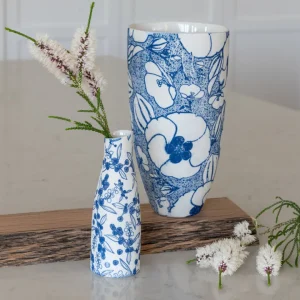 Eucalypt Homewares Floral Blue Elegant Vase Small^ Tableware | Vases