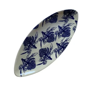 Eucalypt Homewares Floral Blue Oval Platter Large^ Serving | Tableware