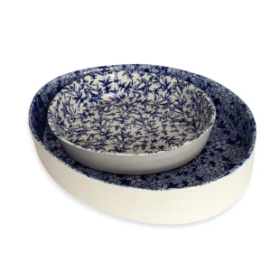 Eucalypt Homewares Floral Blue Platter Serving Large^ Serving | Tableware