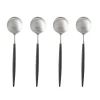 Cutipol Goa Black & Matte Silver Coffee Spoon / Set 4^ Cutlery