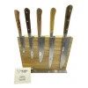 Laguiole En Aubrac Handcrafted 6-Piece Kitchen Knife Set with Mixed Wood Handles, Magnetic Oak Block^ Knives & Boards