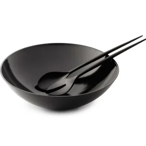 Normann Copenhagen Krenit Salad Servers Black^ Serving | Cutlery