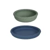 OYOY Mellow Plate and Bowl Set Blue/Olive^Kids Eat & Drink