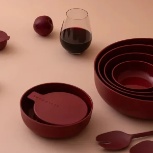 styleware Nesting Bowl Merlot Set / 4^ Outdoor Dining