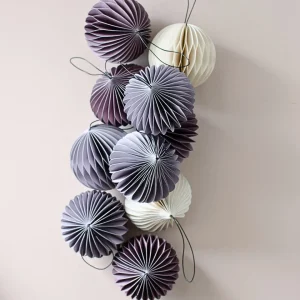 Nordic Rooms Paper Sphere Ornament Lavender^ Christmas Baubles And Decor
