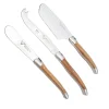 Laguiole En Aubrac 3 pc Cheese Knife Set Juniper Wood^ Cutlery | Serving