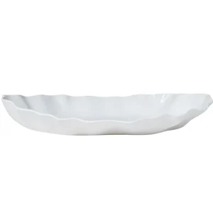 Marmoset Found Ruffle Rectangle Platter Extra Large Snow White^ Mothers Day | Gifts For Her