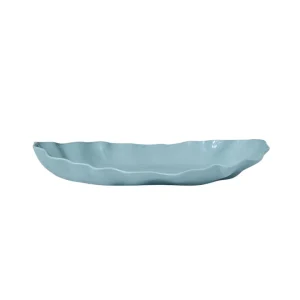Marmoset Found Ruffle Rectangle Platter Medium Blue^ Mothers Day