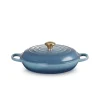 Le Creuset Signature Cast Iron Shallow Casserole Chambray 30cm/3.5L^ Cookware