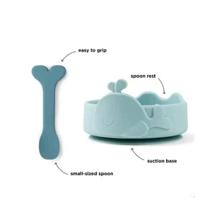 Done By Deer Silicone Stick & Stay Snacky Bowl Wally Blue^Kids Eat & Drink