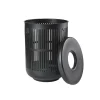 Zone Ume Laundry Basket with Lid 60L Black^ Other | Bathroom