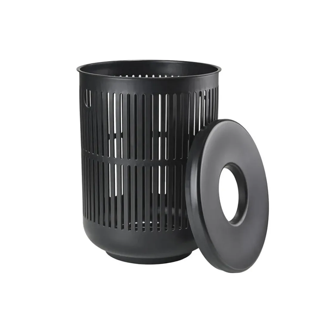 ume_laundry_basket_with_l_0.webp Zone Ume Laundry Basket with Lid 60L Black^ Other | Bathroom