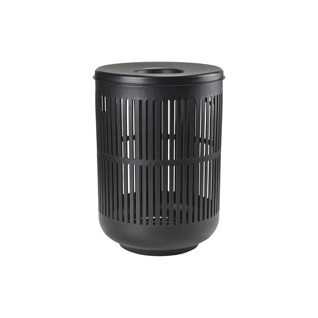 ume_laundry_basket_with_l_2.webp Zone Ume Laundry Basket with Lid 60L Black^ Other | Bathroom