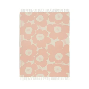 Marimekko Unikko Jacquard Knit Blanket/Throw Pink^ Mothers Day | Gifts For Her
