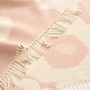 Marimekko Unikko Jacquard Knit Blanket/Throw Pink^ Mothers Day | Gifts For Her