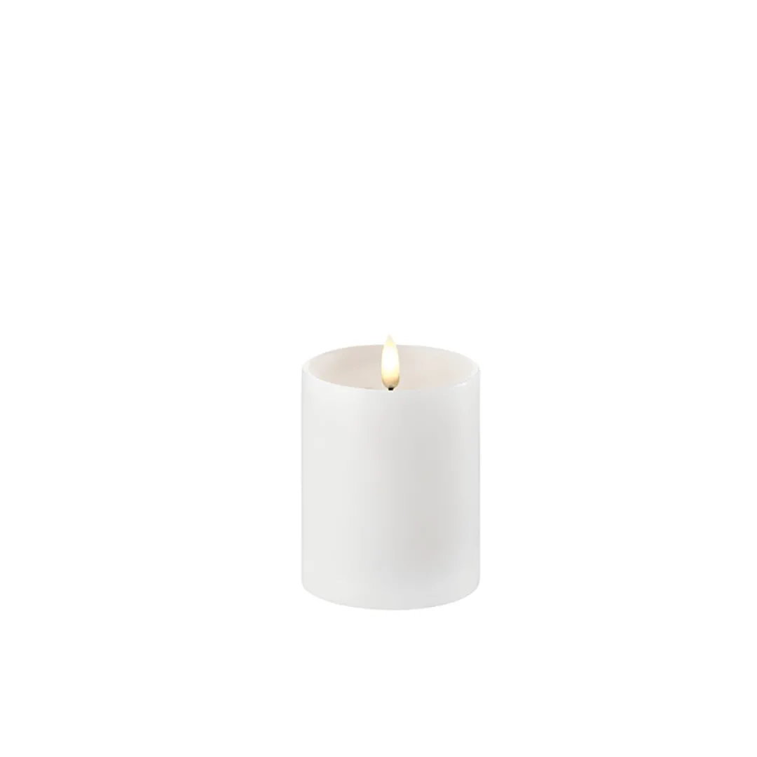 uyuni_single_wick_pillar__0-3.webp uyuni Single Wick Pillar Candle Nordic White 5cm x 7.6cm^ Candles / Candleholders | Christmas Baubles And Decor