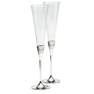 Vera Wang for Wedgwood With Love Toasting Flutes / Set 2^ Glassware